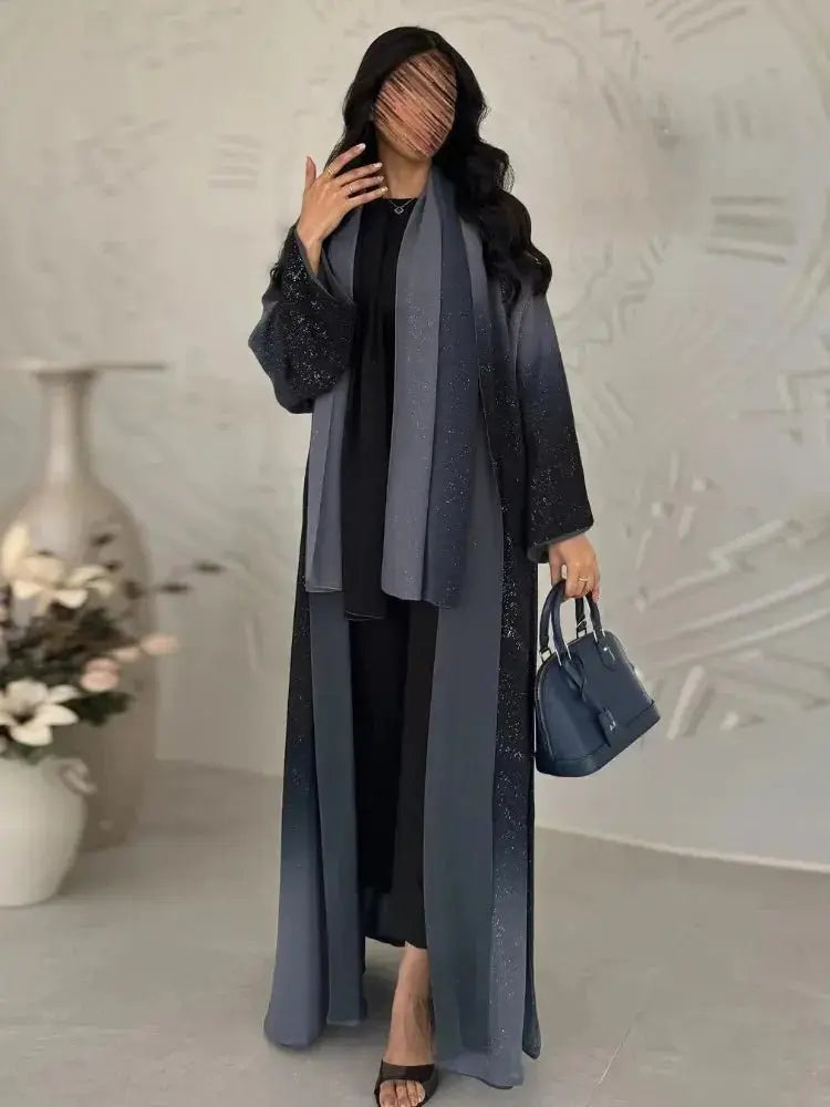 Eid Muslim Abaya Women Cardigan Jalabiya Morocco Party Dresses Dubai Sparkling Abayas Kaftan Vestidos Arab Long Robe 2024