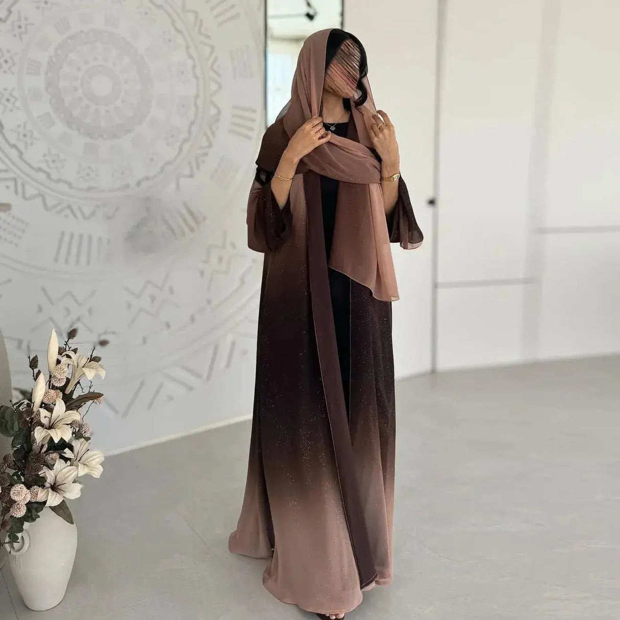 Eid Muslim Abaya Women Cardigan Jalabiya Morocco Party Dresses Dubai Sparkling Abayas Kaftan Vestidos Arab Long Robe 2024