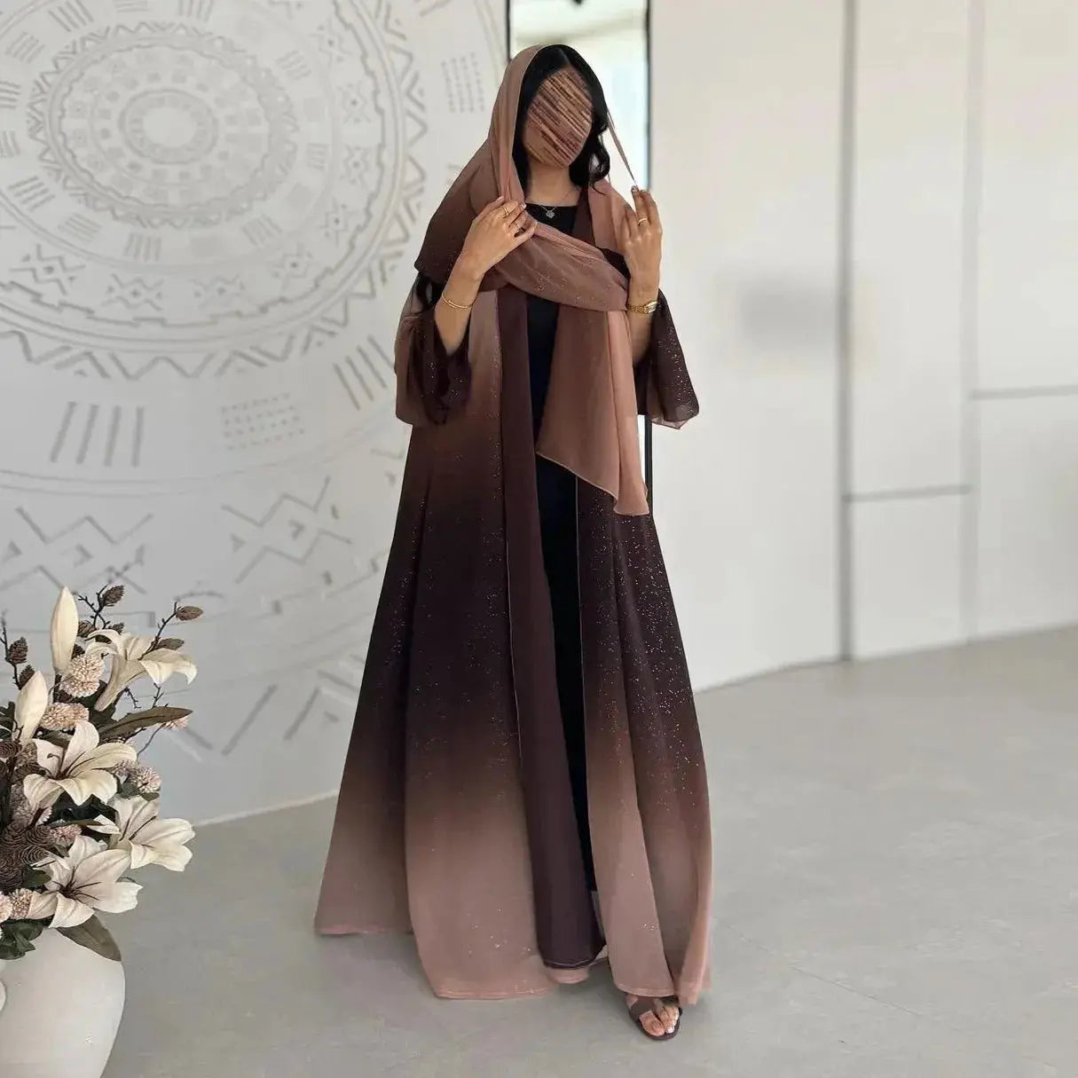 Eid Muslim Abaya Women Cardigan Jalabiya Morocco Party Dresses Dubai Sparkling Abayas Kaftan Vestidos Arab Long Robe 2024 - haalish