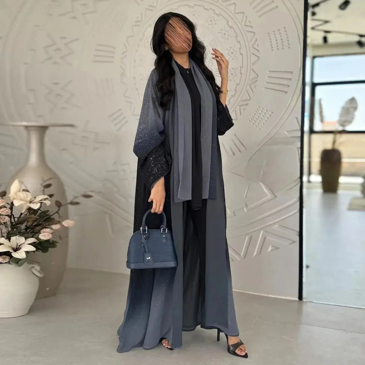 Eid Muslim Abaya Women Cardigan Jalabiya Morocco Party Dresses Dubai Sparkling Abayas Kaftan Vestidos Arab Long Robe 2024