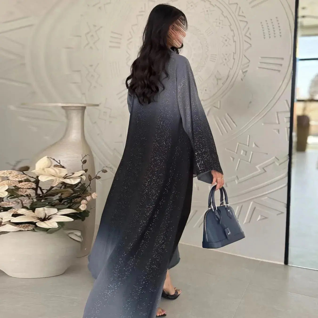 Eid Muslim Abaya Women Cardigan Jalabiya Morocco Party Dresses Dubai Sparkling Abayas Kaftan Vestidos Arab Long Robe 2024 - haalish