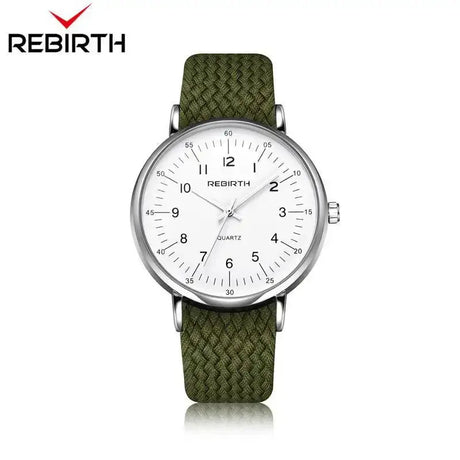 Fashion Rebirth Men Watches Casual Mens Top Brand Luxury Quartz Nylon Strap Clock Sport Male Clocks Man Wristwatches New