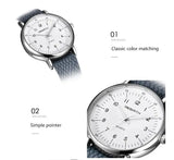 Fashion Rebirth Men Watches Casual Mens Top Brand Luxury Quartz Nylon Strap Clock Sport Male Clocks Man Wristwatches New