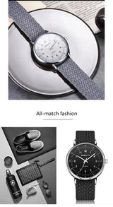 Fashion Rebirth Men Watches Casual Mens Top Brand Luxury Quartz Nylon Strap Clock Sport Male Clocks Man Wristwatches New