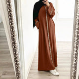 Fashion Saudi Arabia Dubai Abaya Women Dresses Casual Sequin Sundress Outfit Muslim Dress Robe Elegante Femme Islamic Clothing