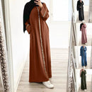 Fashion Saudi Arabia Dubai Abaya Women Dresses Casual Sequin Sundress Outfit Muslim Dress Robe Elegante Femme Islamic Clothing - haalish