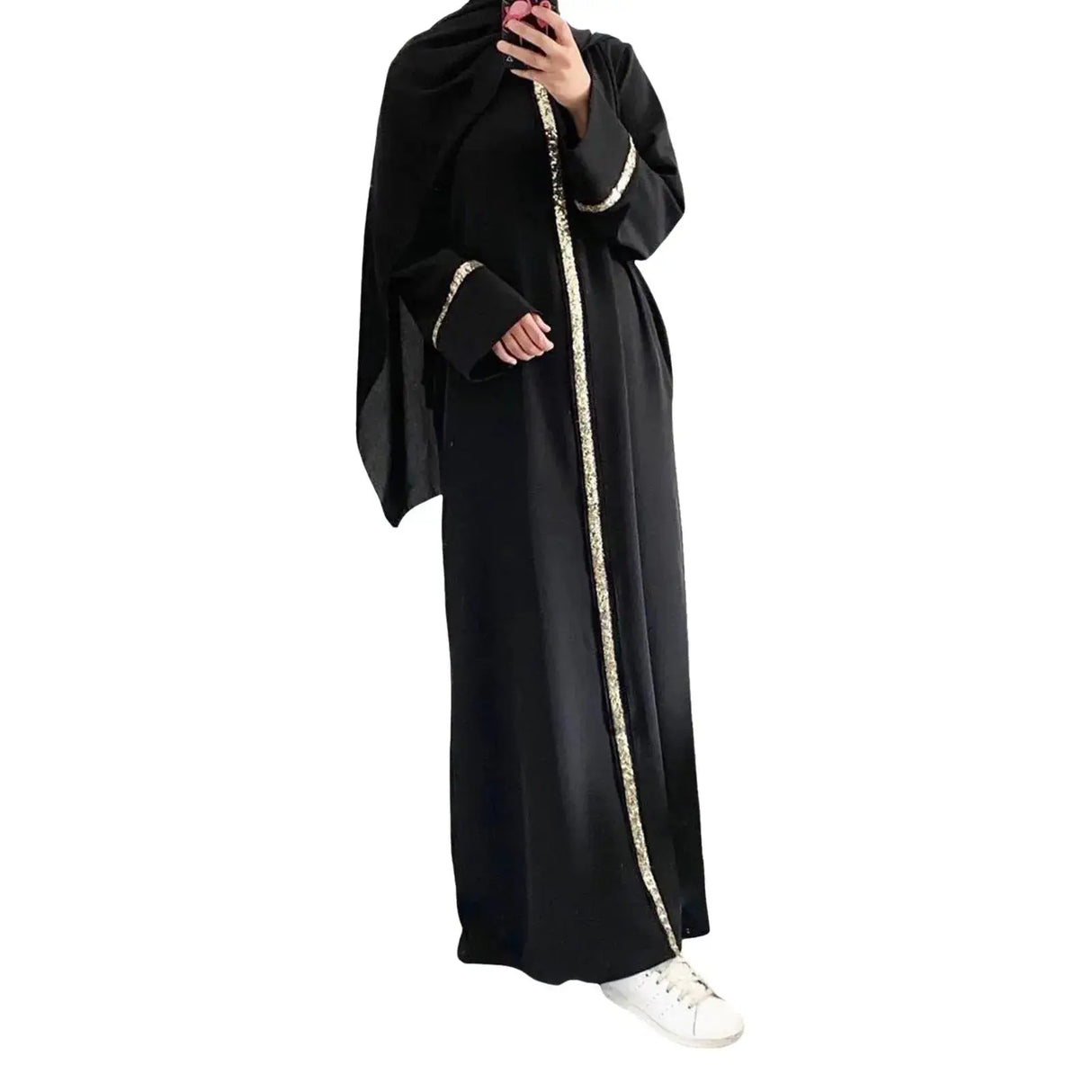 Fashion Saudi Arabia Dubai Abaya Women Dresses Casual Sequin Sundress Outfit Muslim Dress Robe Elegante Femme Islamic Clothing