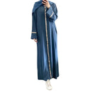 Fashion Saudi Arabia Dubai Abaya Women Dresses Casual Sequin Sundress Outfit Muslim Dress Robe Elegante Femme Islamic Clothing - haalish