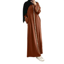 Fashion Saudi Arabia Dubai Abaya Women Dresses Casual Sequin Sundress Outfit Muslim Dress Robe Elegante Femme Islamic Clothing - haalish