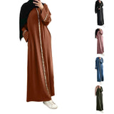 Fashion Saudi Arabia Dubai Abaya Women Dresses Casual Sequin Sundress Outfit Muslim Dress Robe Elegante Femme Islamic Clothing