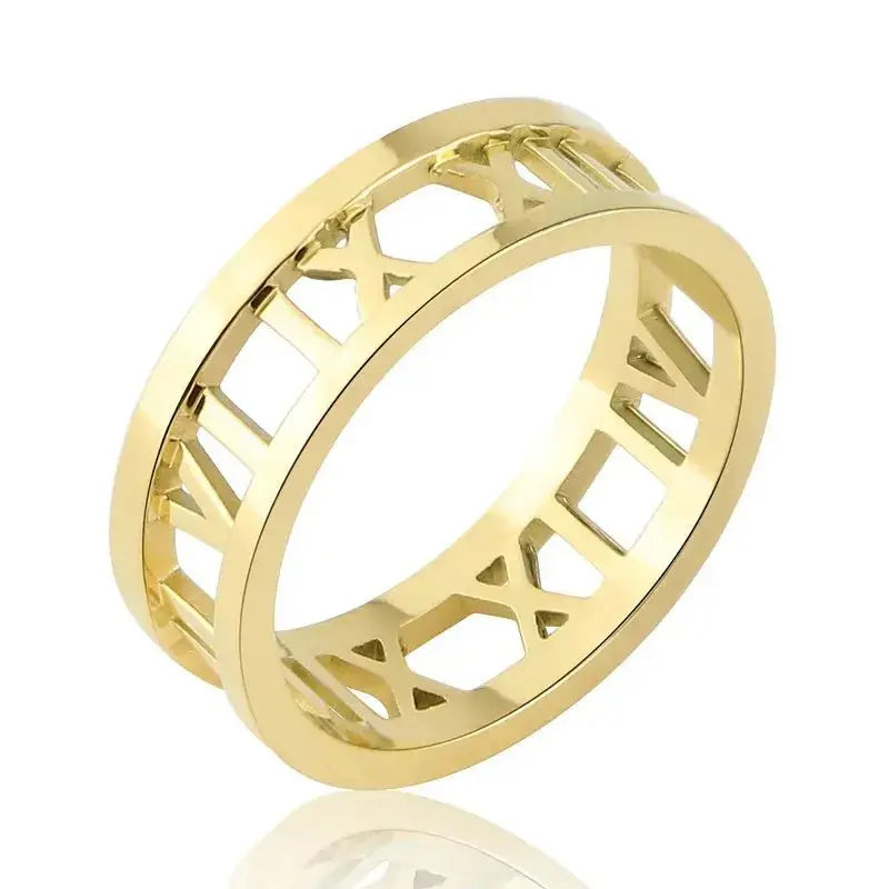 Fine Jewelry Top Quality Roman Number Ring Fashion Women Rings For Women Stainless Steel Jewelry For Girl Jewelry Wholesale