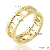 Fine Jewelry Top Quality Roman Number Ring Fashion Women Rings For Women Stainless Steel Jewelry For Girl Jewelry Wholesale