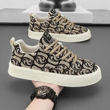 Graffiti prints black canvas sneakers mens vulcanized shoes man low top sneaker lace up trainer skateboard shoes men's plimsolls