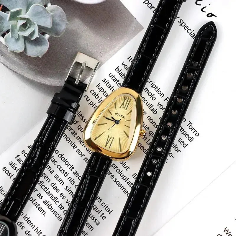 High Quality New Snake Women Watches Luxury Brand Quartz Leather Creative Ladies Bracelet Wristwatch Gift Relojes Para Mujer