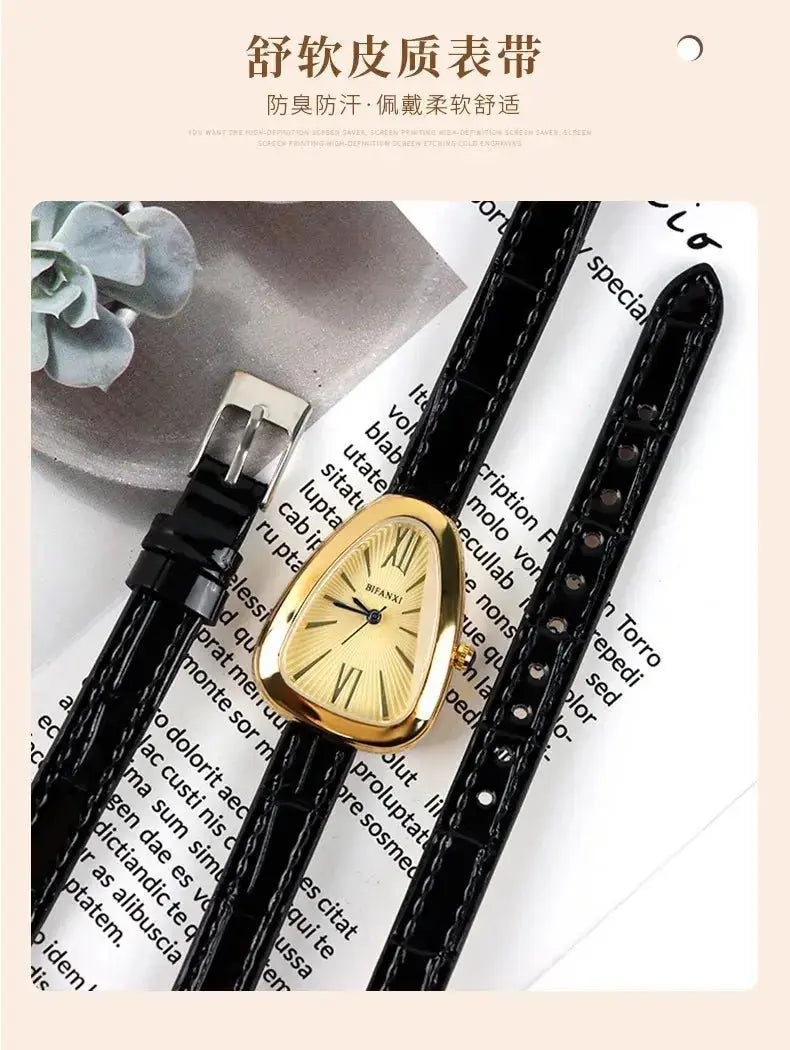 High Quality New Snake Women Watches Luxury Brand Quartz Leather Creative Ladies Bracelet Wristwatch Gift Relojes Para Mujer