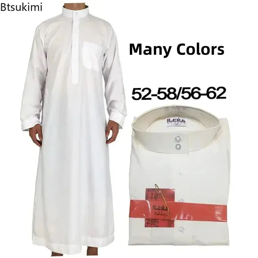 Islamic Clothing Men Length Long Sleeve Loose Muslim Men Saudi Arabia Pakistan Kurta Muslim Costumes Muslim Dress Kaftan Thobe - haalish