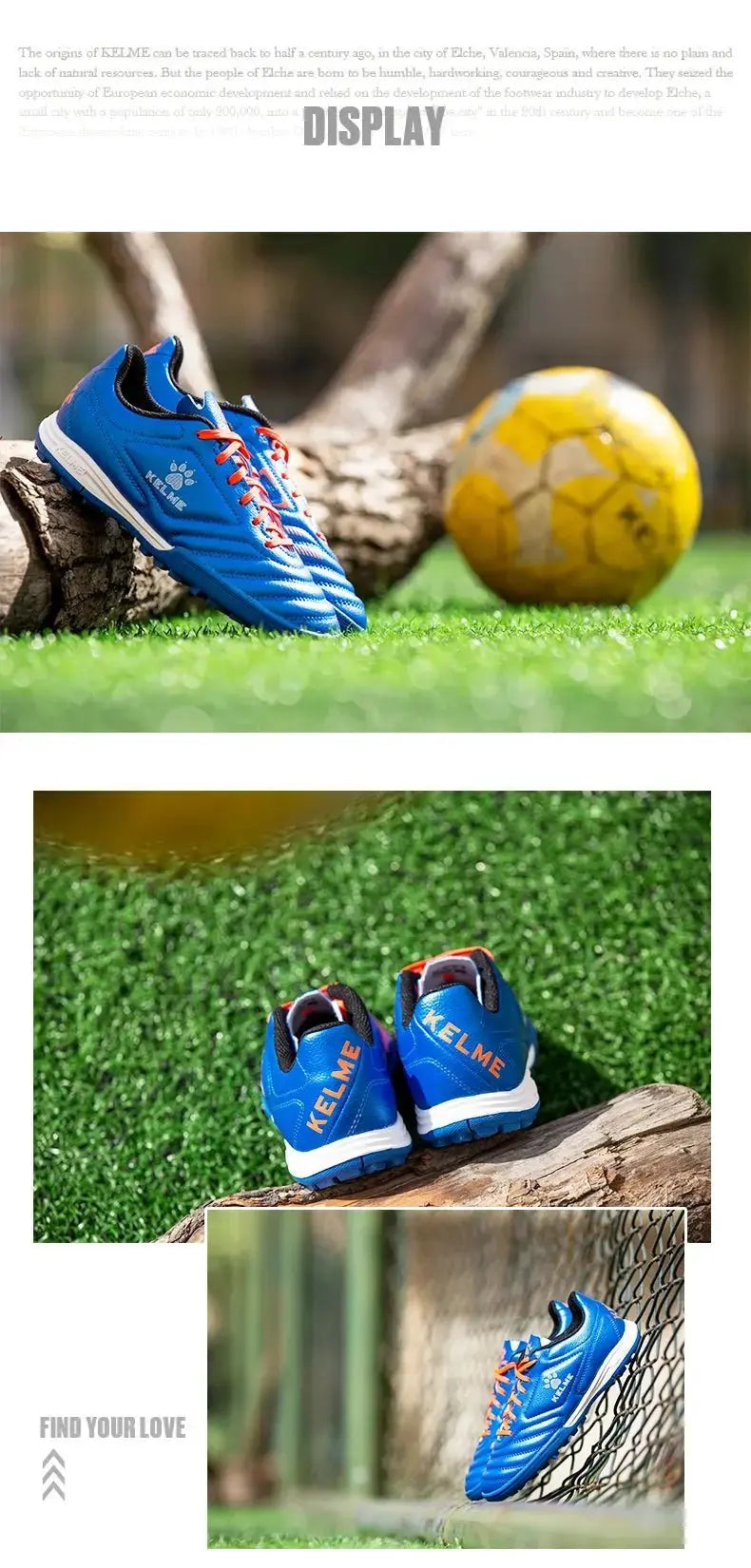 KELME Kids Soccer Shoes Authentic Cleats Football Shoes Match Training For Boys And Girls Breathable Outdoor Shoes 873701