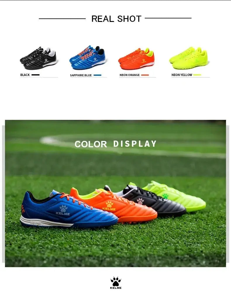 KELME Kids Soccer Shoes Authentic Cleats Football Shoes Match Training For Boys And Girls Breathable Outdoor Shoes 873701 - haalish