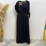 Kebaya Moroccan Caftan Woman Nida Silver Chain Sleeves Muslim Saudi Women Kaftan Gorgeous Party Style Abaya Dubai Luxury Robe