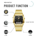 LIEBIG Watch For Men New Fashion Casual Digital Quartz Dual Display Gold Clock Week Time Sport Male Waterproof relogio masculino - haalish