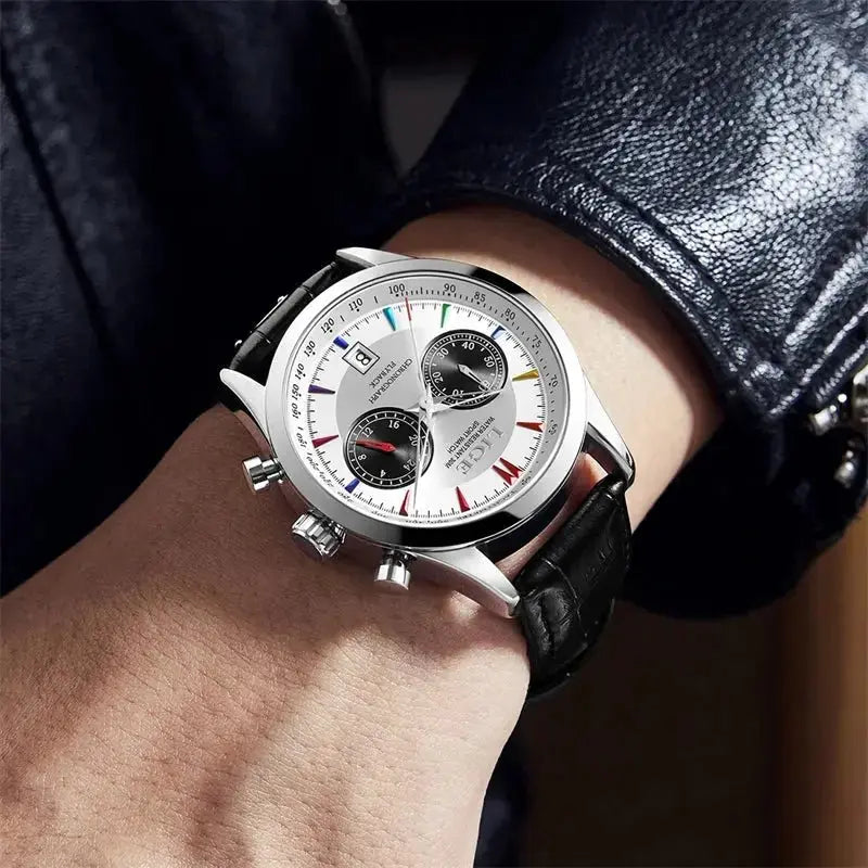 LIGE Luxury Casual Watch Top Brand Business Male Wrist Watches Date Clock Waterproof Leather Dress Mens Watch Gift Montre Homme