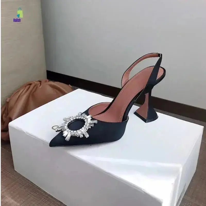 Luxury Crystal Slingback High Heels