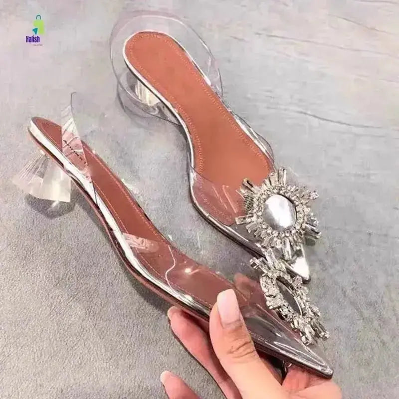 Luxury Crystal Slingback High Heels