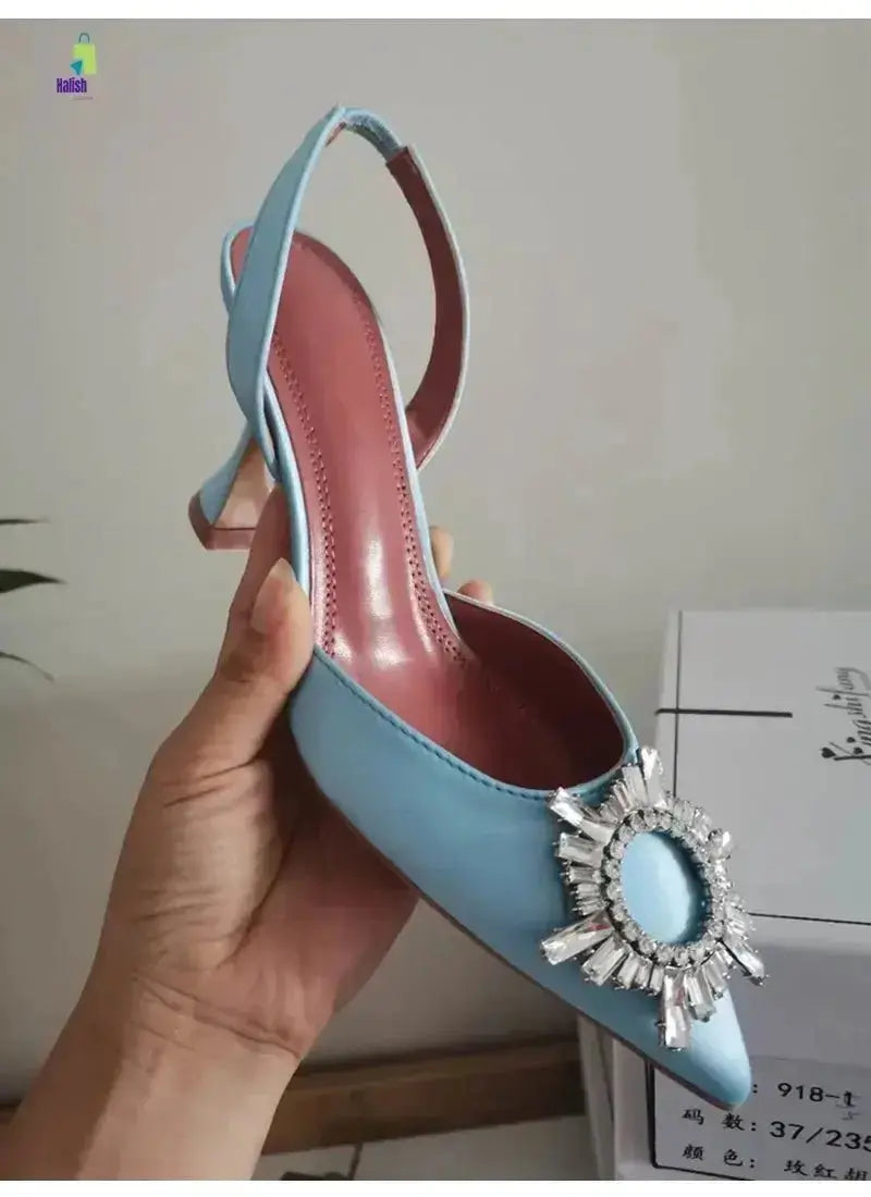 Luxury Crystal Slingback High Heels