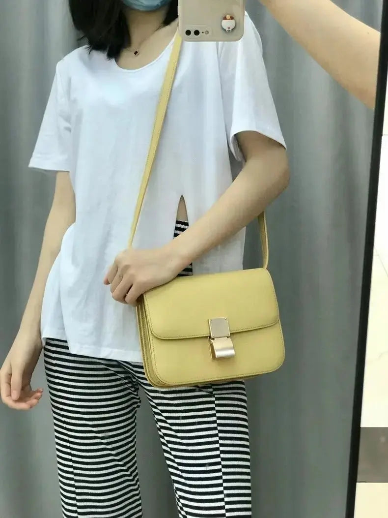 Luxury Designer Tofu Bags Square Bag One Shoulder Crossbody Bag Fashion Commuter Bag Top Quality Genuine Leather Women's Bag