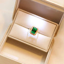 Luxury Emerald Jewelry Sets Fashion Women Bridal Zircon Green Stone  Earrings Ring Sets Rings for Women Jewelry - haalish