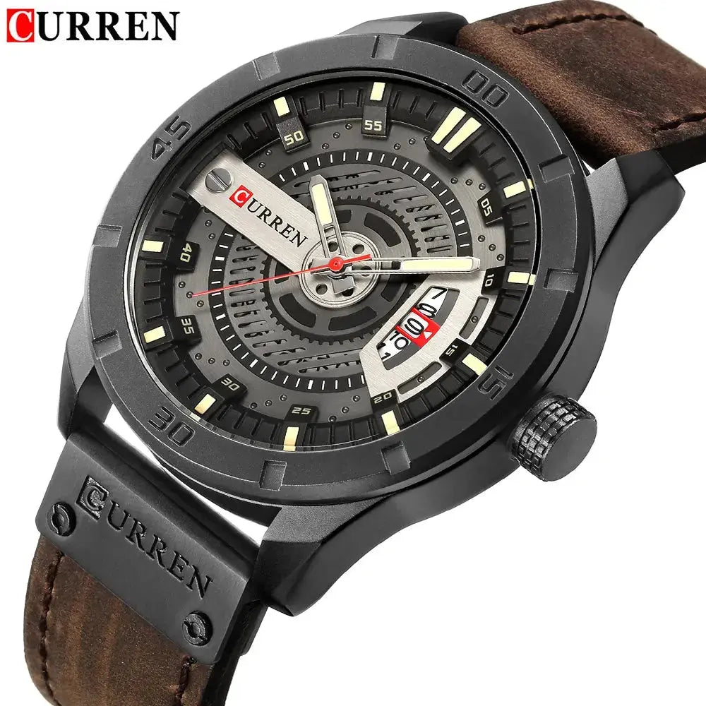 Luxury Watch Brand CURREN Men Military Sports Watches Men's Quartz Date Clock Man Casual Leather Wrist Watch Relogio Masculino