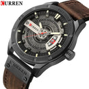 Luxury Watch Brand CURREN Men Military Sports Watches Men's Quartz Date Clock Man Casual Leather Wrist Watch Relogio Masculino - haalish