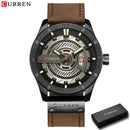 Luxury Watch Brand CURREN Men Military Sports Watches Men's Quartz Date Clock Man Casual Leather Wrist Watch Relogio Masculino - haalish