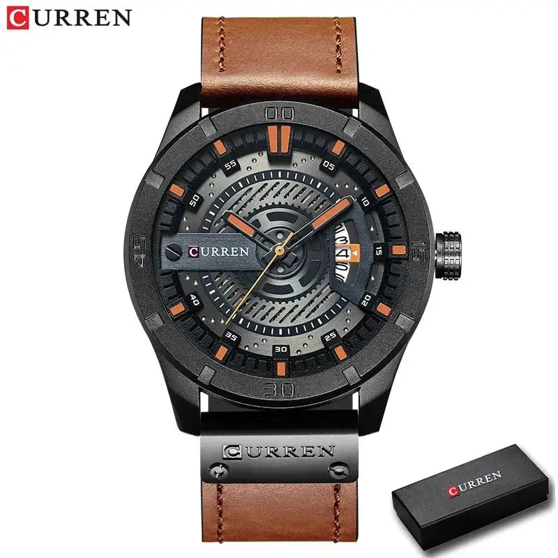 Luxury Watch Brand CURREN Men Military Sports Watches Men's Quartz Date Clock Man Casual Leather Wrist Watch Relogio Masculino