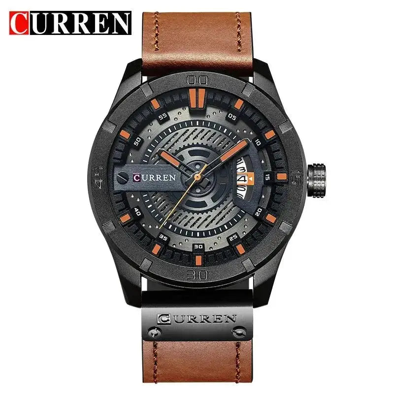 Luxury Watch Brand CURREN Men Military Sports Watches Men's Quartz Date Clock Man Casual Leather Wrist Watch Relogio Masculino - haalish