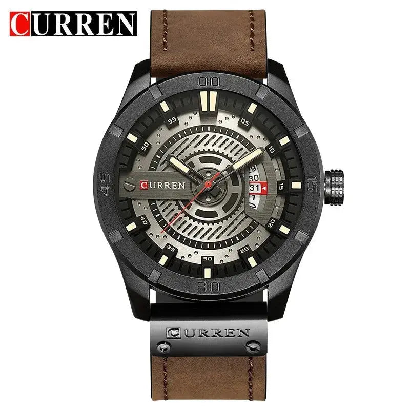 Luxury Watch Brand CURREN Men Military Sports Watches Men's Quartz Date Clock Man Casual Leather Wrist Watch Relogio Masculino - haalish