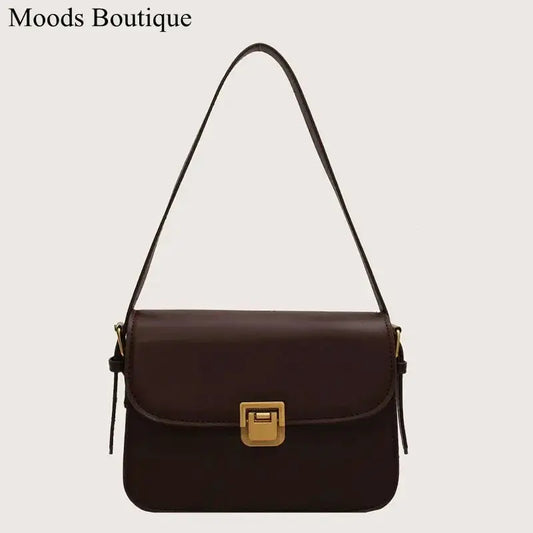 MOODS Retro Shoulder Bags For Women 2023 New Designer Bag Luxury Crossbody Bag Dual Straps Messenger Bag Quality Mini Briefcase - haalish