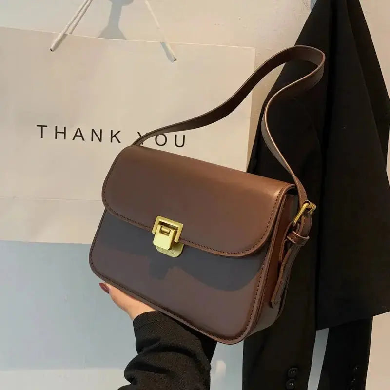 MOODS Retro Shoulder Bags For Women 2023 New Designer Bag Luxury Crossbody Bag Dual Straps Messenger Bag Quality Mini Briefcase