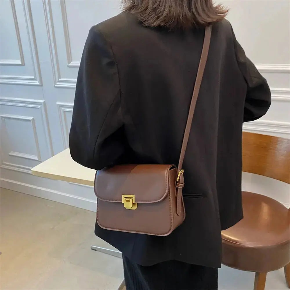 MOODS Retro Shoulder Bags For Women 2023 New Designer Bag Luxury Crossbody Bag Dual Straps Messenger Bag Quality Mini Briefcase