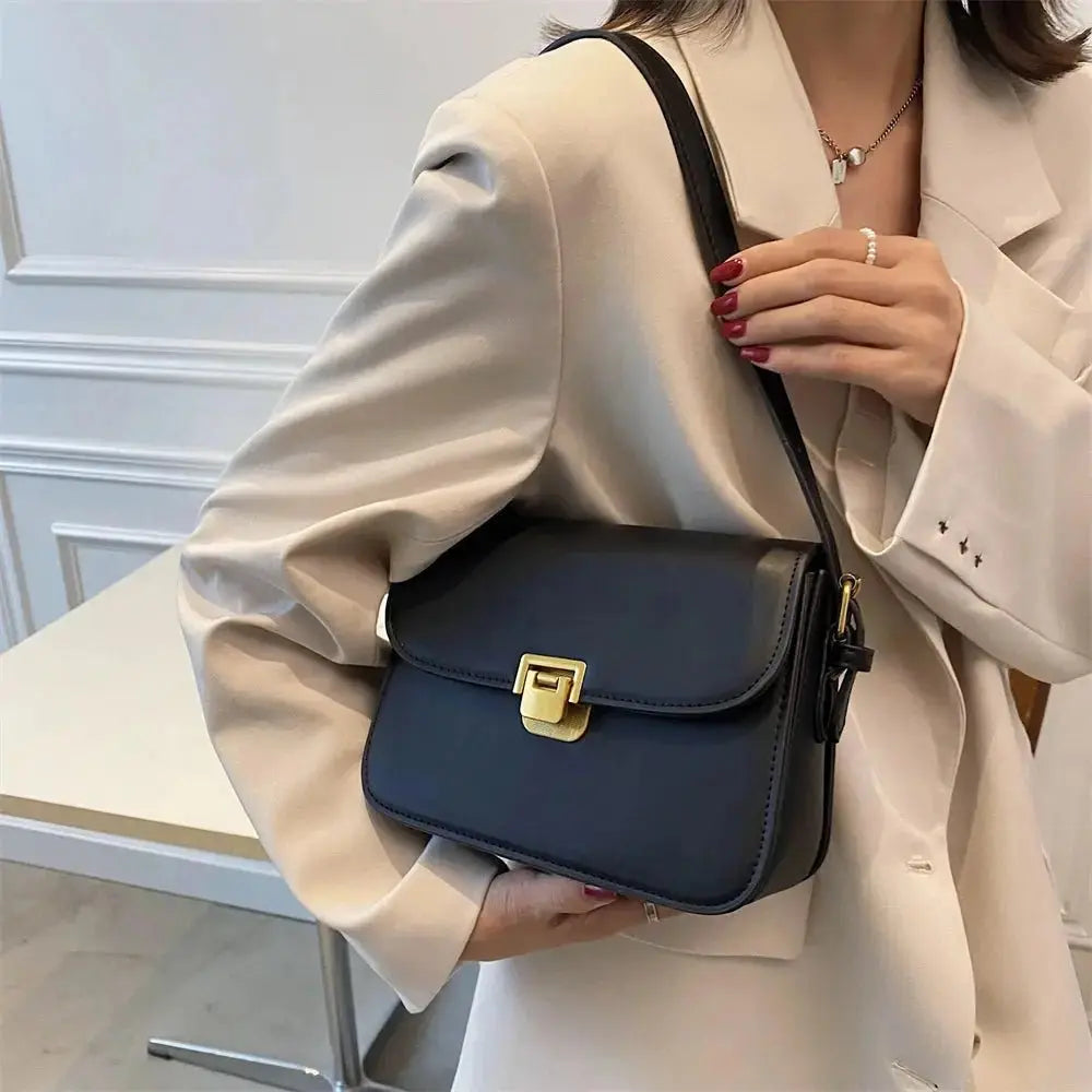 MOODS Retro Shoulder Bags For Women 2023 New Designer Bag Luxury Crossbody Bag Dual Straps Messenger Bag Quality Mini Briefcase