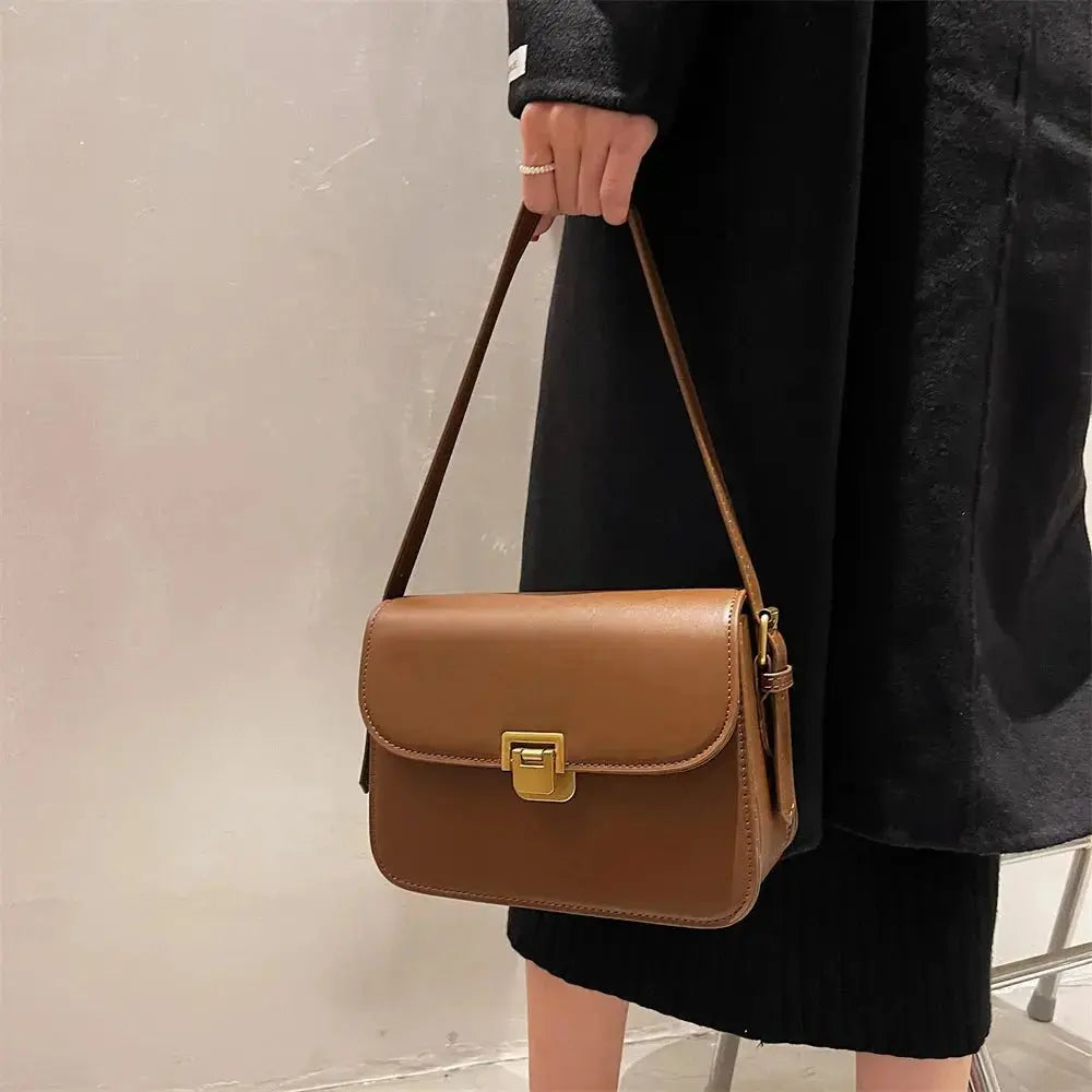 MOODS Retro Shoulder Bags For Women 2023 New Designer Bag Luxury Crossbody Bag Dual Straps Messenger Bag Quality Mini Briefcase