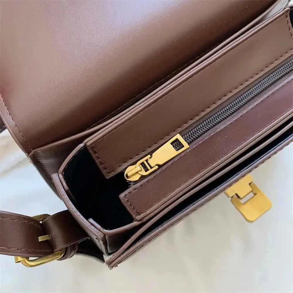 MOODS Retro Shoulder Bags For Women 2023 New Designer Bag Luxury Crossbody Bag Dual Straps Messenger Bag Quality Mini Briefcase