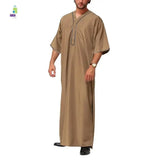 Men's Casual Arab Robe with Stand Collar