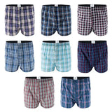 Mens Underwear Boxers Shorts Casual 100 % Cotton Sleep Underpants Plaid Loose Comfortable Homewear Striped Arrow Panties