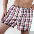 Mens Underwear Boxers Shorts Casual 100 % Cotton Sleep Underpants Plaid Loose Comfortable Homewear Striped Arrow Panties - haalish