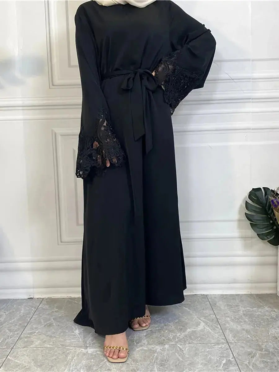 Muslim Fashion Hijab Dubai Abaya Long Dresses Women With Sashes Islam Clothing Abaya African Dresses For Women Musulman Djellaba