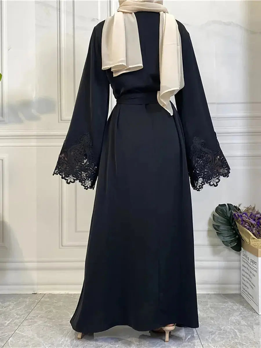 Muslim Fashion Hijab Dubai Abaya Long Dresses Women With Sashes Islam Clothing Abaya African Dresses For Women Musulman Djellaba - haalish