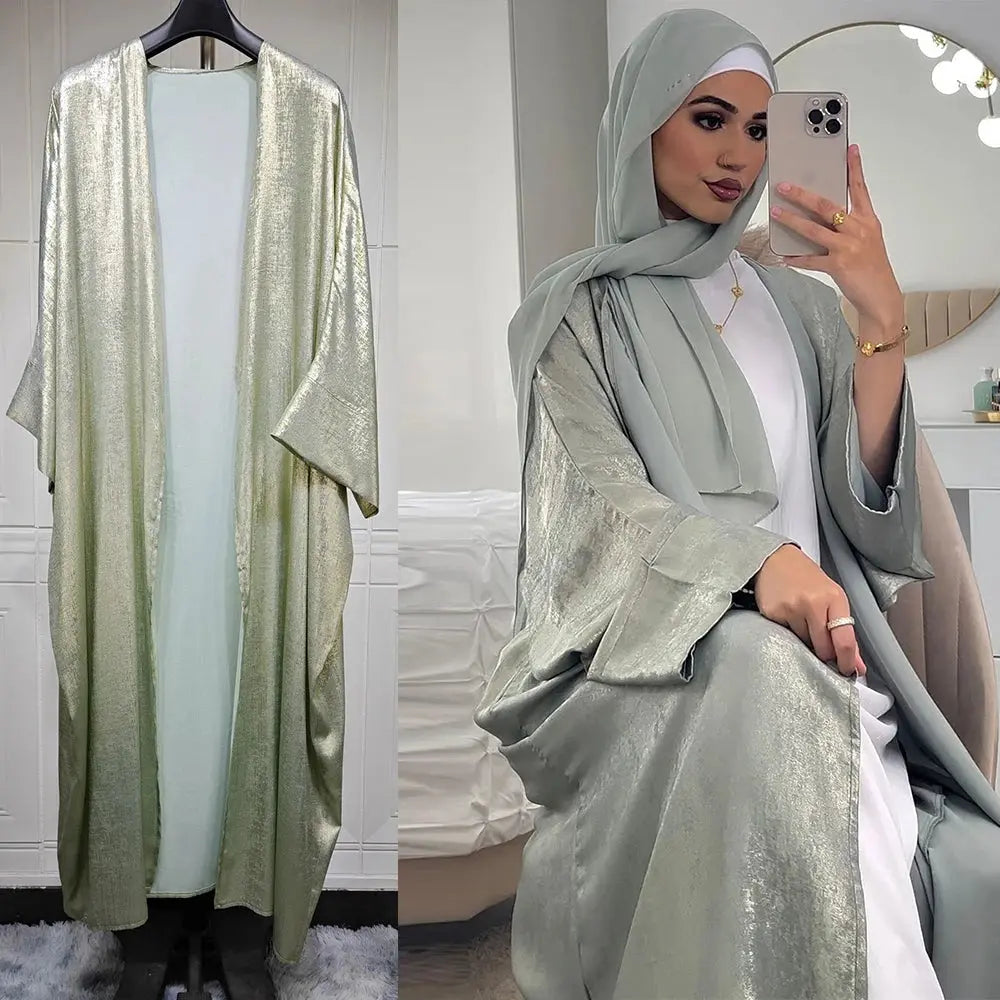 New Arrival Hot Selling UAE Dubai Luxury Abaya Fashion Design Kimono Turkey Outwear Open Batwing Sleeves Trend Long Abaya Robes