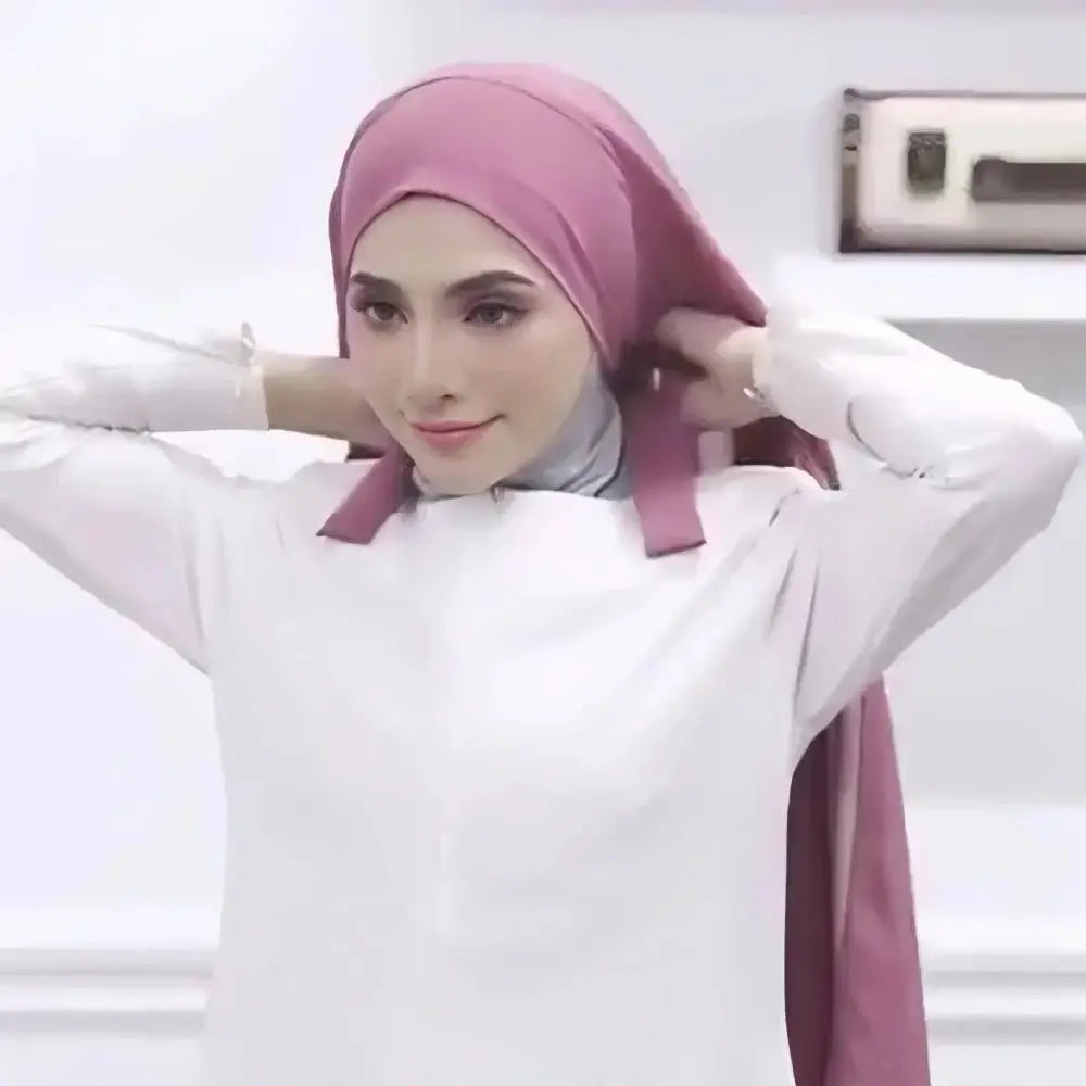 New Bubble Chiffon Hijab Easy Ware Solid Shawls Muslim Summer Plain Wraps Women's Quality Headscarf - haalish