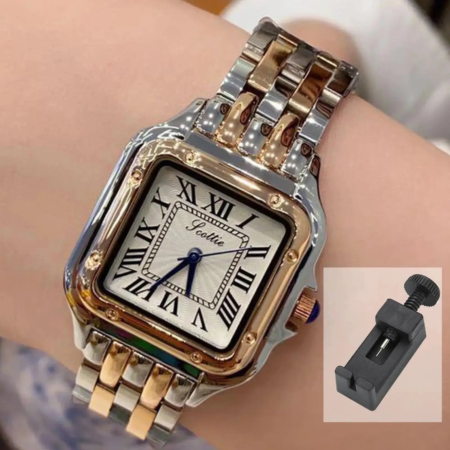 New Fashion Elegant Girls Ladies Steel Waterproof Watch Waterproof new women's watch quartz - haalish